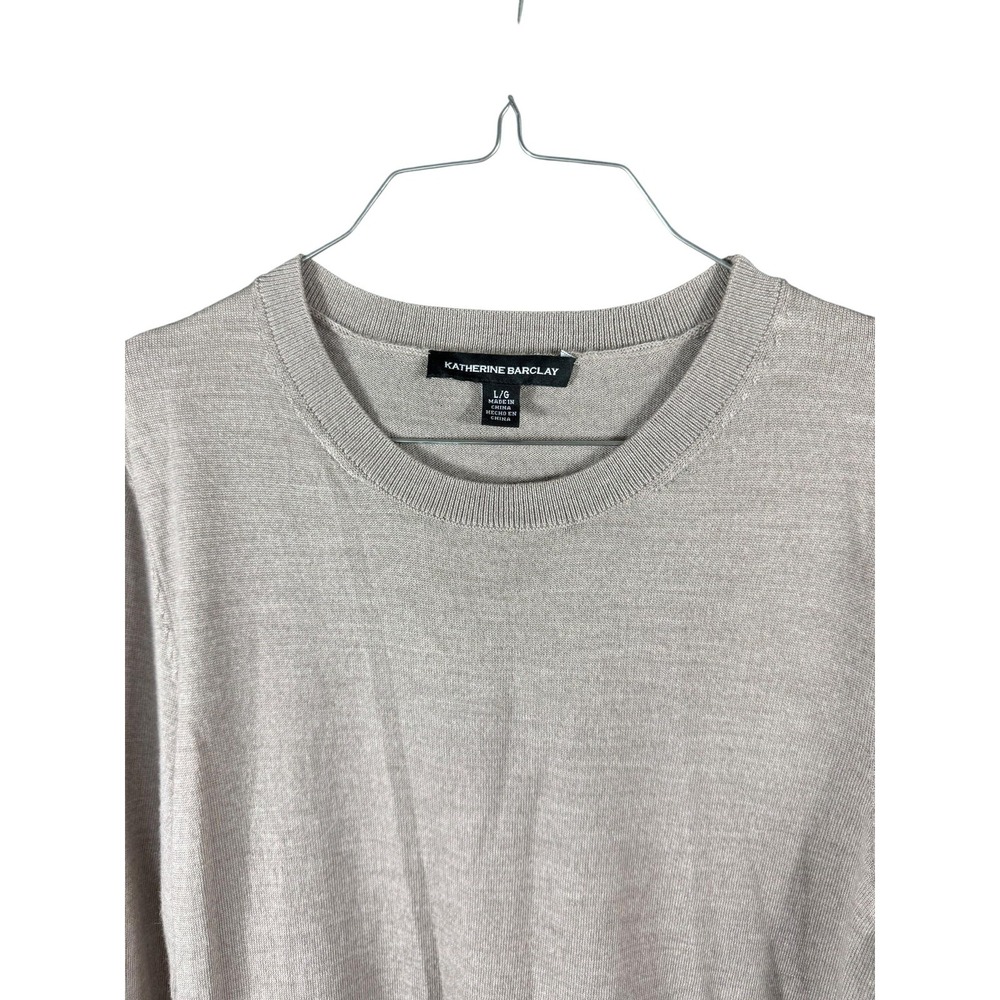 Katherine Barclay Sweater Womens Large Merino Wool Crewneck Pullover Classic - Picture 2 of 7